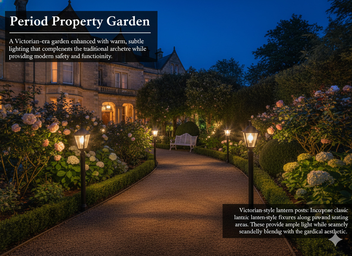 Traditional garden lighting project
